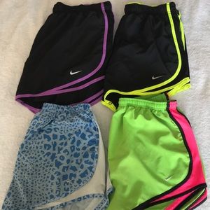 Lot of 4 Nike track shorts